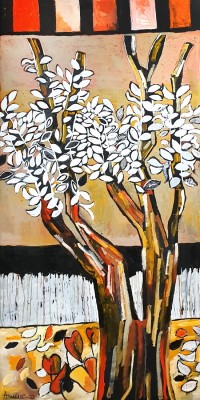 Anwar Maqsood, 30 x 60 Inch, Acrylic on Canvas, Floral Painting, AC-AWM-031